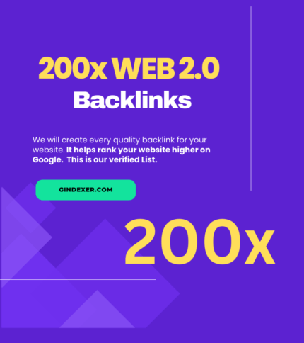 Buy 200x Web2.0 Backlinks All Are High Quality Backlinks